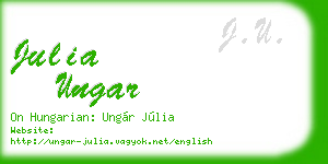 julia ungar business card